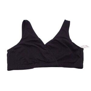 NEW Motherhood Maternity Nursing Wrap Sleep Bra Black Size XL